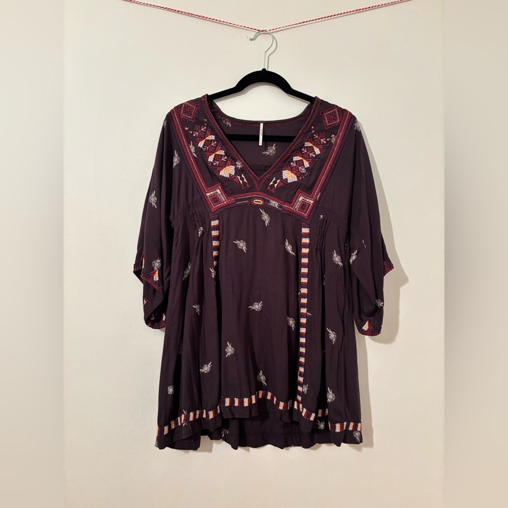 Free People Embroidered Babydoll Dress